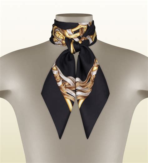 gucci black red white 2015 silk|Gucci scarves for women.